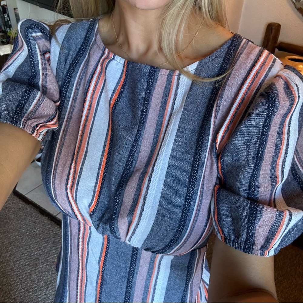 Orange Creek Multicolor Striped Blouse - Picture 2 of 11